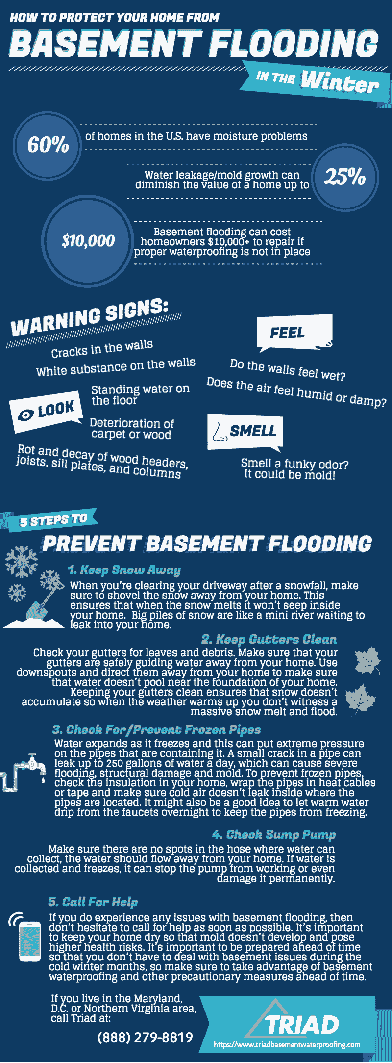 How To Protect Your Home From Basement Flooding Infographic