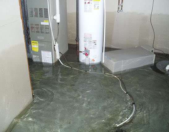 Basement Might Leak In The Winter, Water Spot In Middle Of Basement Floor